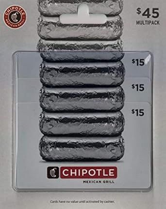 Chipotle Gift Card, Multipack of 3