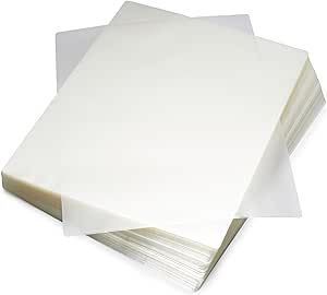 Amazon Basics Clear Thermal Laminating Plastic Paper Laminator Sheets - 9 x 11.5-Inch, 200-Pack, 3mil