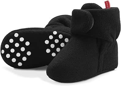 Bufims Baby Fleece Booties Newborn Unisex Booties Non-Slip Newborn Infant First Walkers Warm Shoes House Slippers for Baby Boys & Baby Girls Toddlers
