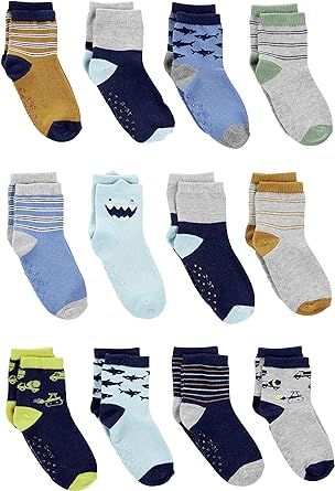 Simple Joys by Carter's Unisex Babies' Crew Socks, 12 pairs